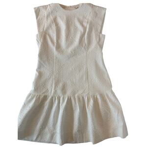 White Textured Flutter Hem Mini Dress – NWT – Size Small- Bridal Shower Dress 2